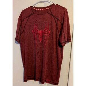 Marvel Spider Man Shirt Mens Large Red Hero Elite Series Jersy Short Sleeve